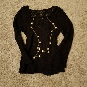 Express lace see thru top